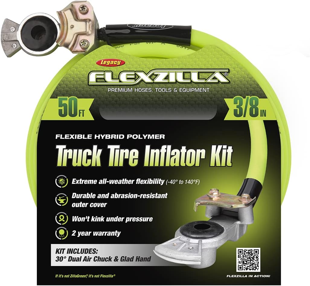 Legacy HGH2-FZ Flexzilla Truck Tire Inflator Kit with 3/8" x 50 ft. Hose