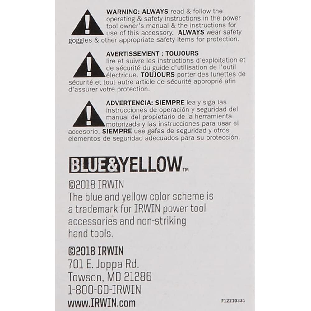 Irwin Tools 373100BX BI-MTL SCIE TRÉPAN 1" IRWIN