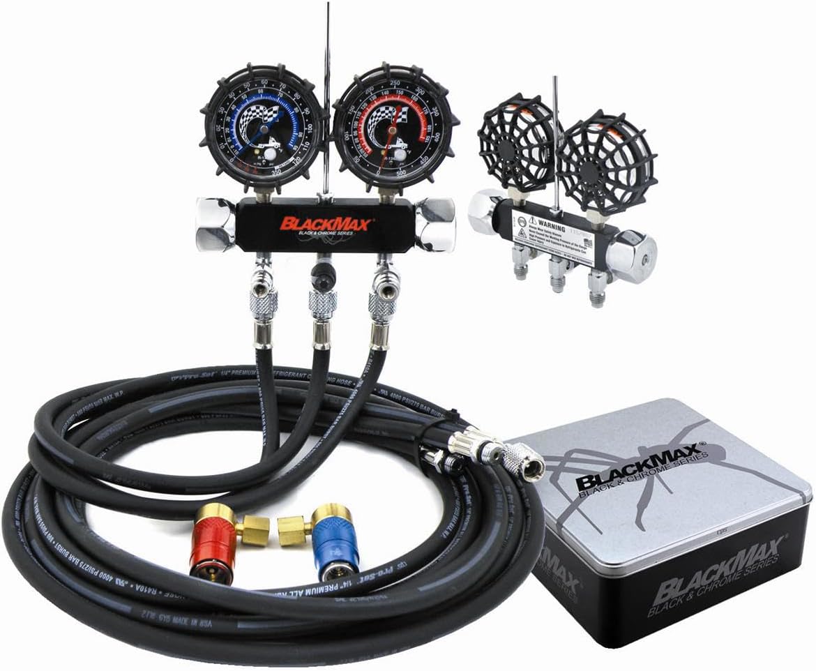 CPS Products MAID8QZ Blackmax Ensemble de manomètre chromé avec boîte de collection