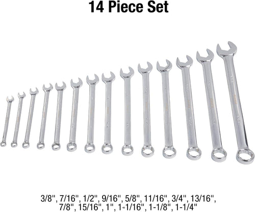 Sunex Tools 9915A 14 PC V-GROOVE SAE COMBINATION WRENCH SET