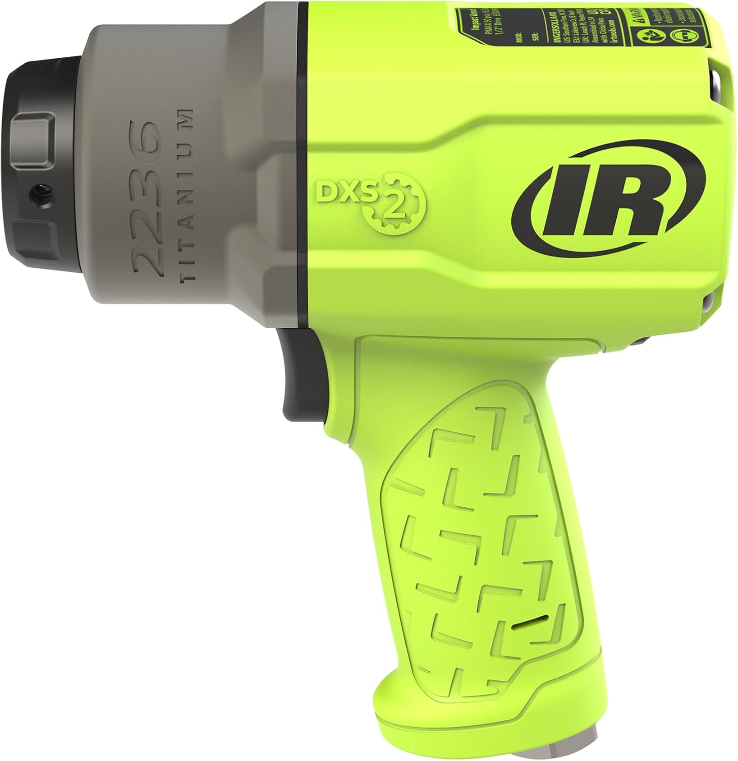 Ingersoll Rand 2236QTIMAX-G Green 1/2" Dr. Std. Anvil Quiet Impact Wrench with DXS Drive Xchange System, 1500 Ft-lb, 7500 RPM
