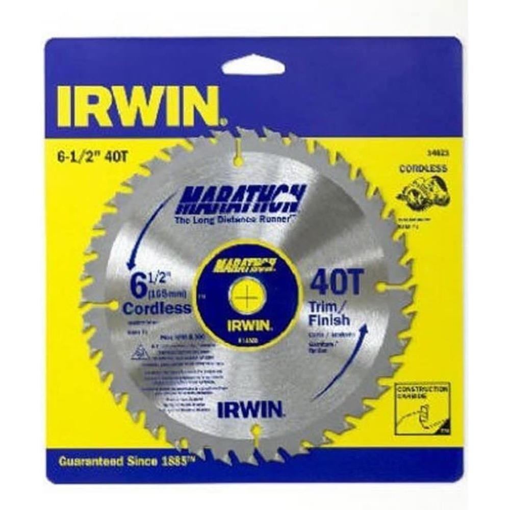 Irwin Tools 14023 SAW BLD 6-1/2" 40T MARATHON CORDLESS CD