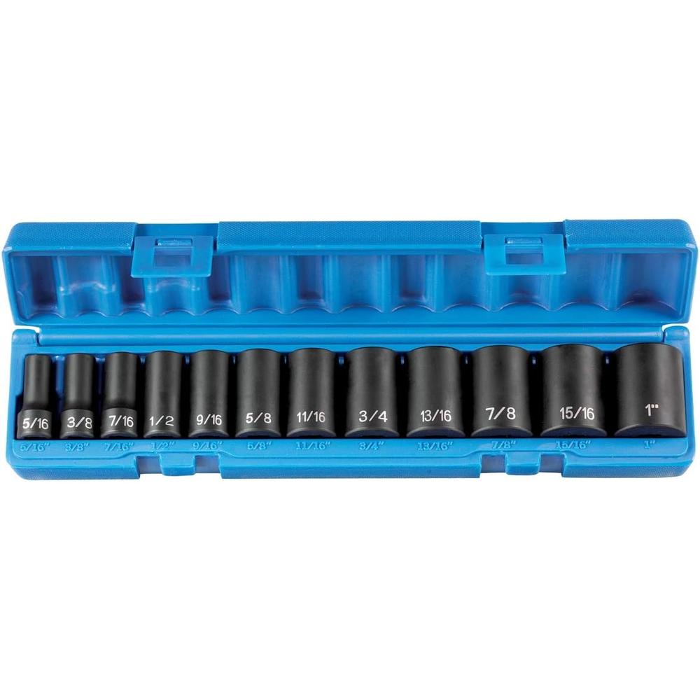 Grey Pneumatic 1213SD 3/8" Drive 12 Piece Semi-Deep Standard Set