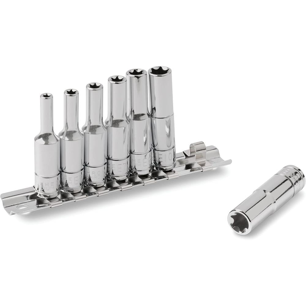 Titan Tools 66320 7PC 1/4 in. Drive Deep External Star Socket Set