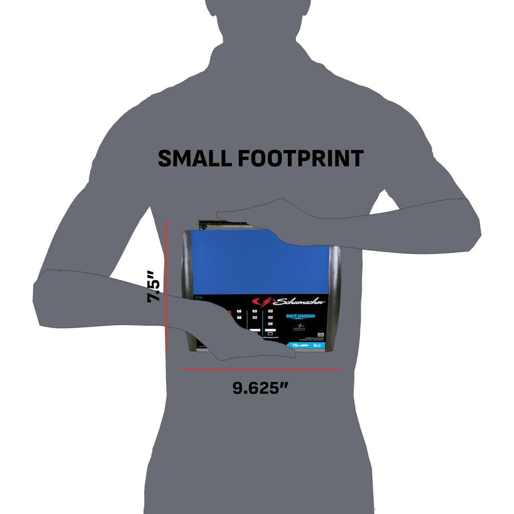Schumacher Electric SC1359 15/8/3 Amp Charger For Automotive And Marine Batteries
