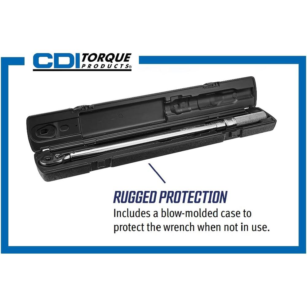 CDI Torque Products 2502MRMH 3/8" Drive Metal Handle Click Type Torque Wrench, Torque Range 30 to 250-Inc