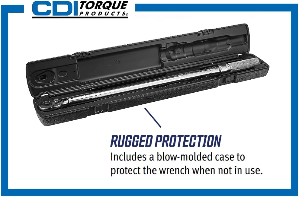 CDI Torque Products 10002MRMH 3/8" Drive Metal Handle Click Type Torque Wrench, Torque Range 150 to 1000-
