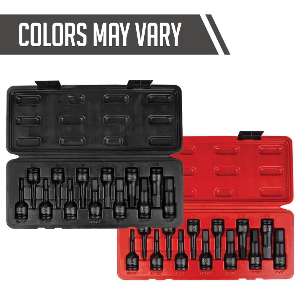 Sunex Tools 3649 13pc 3/8" Drive Fractional & Metric Hex Driver Set
