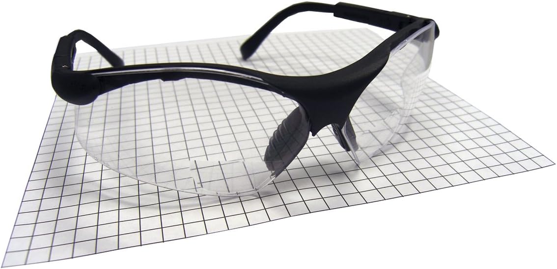 SAS Safety 541-1500 Sidewinder Readers Safety Glasses -Black Frame - Clear 1.5 X Reader Lens - Polybag