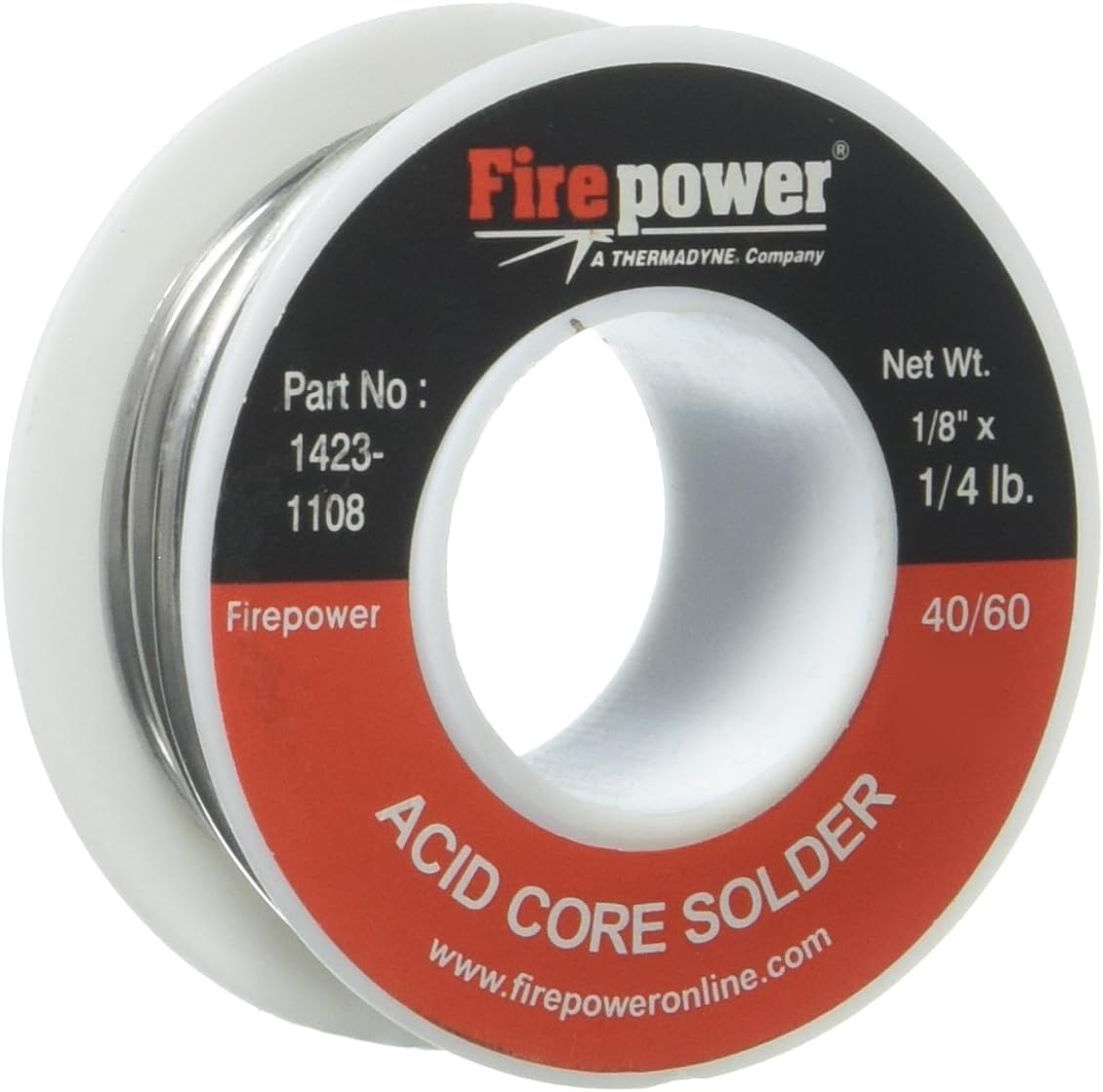 Victor 1423-1108 SOLDER,ACID FLUX CORE,40/60 1/8 X 1/4 L