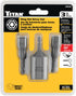 Titan Tools 16239 3-pc Impact Grade Slotted Wing Nut Driver Set, 7/16", 1/2", 15/16" (9, 12, 15mm), 1/4" Hex Shank