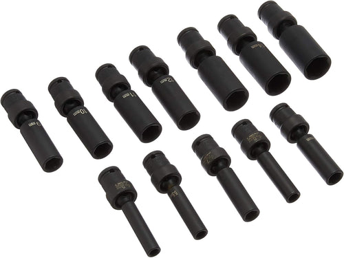 Gray Pneumatique 9712UMD 1/4" Surface Drive 12 pièces. Ensemble métrique profond univ