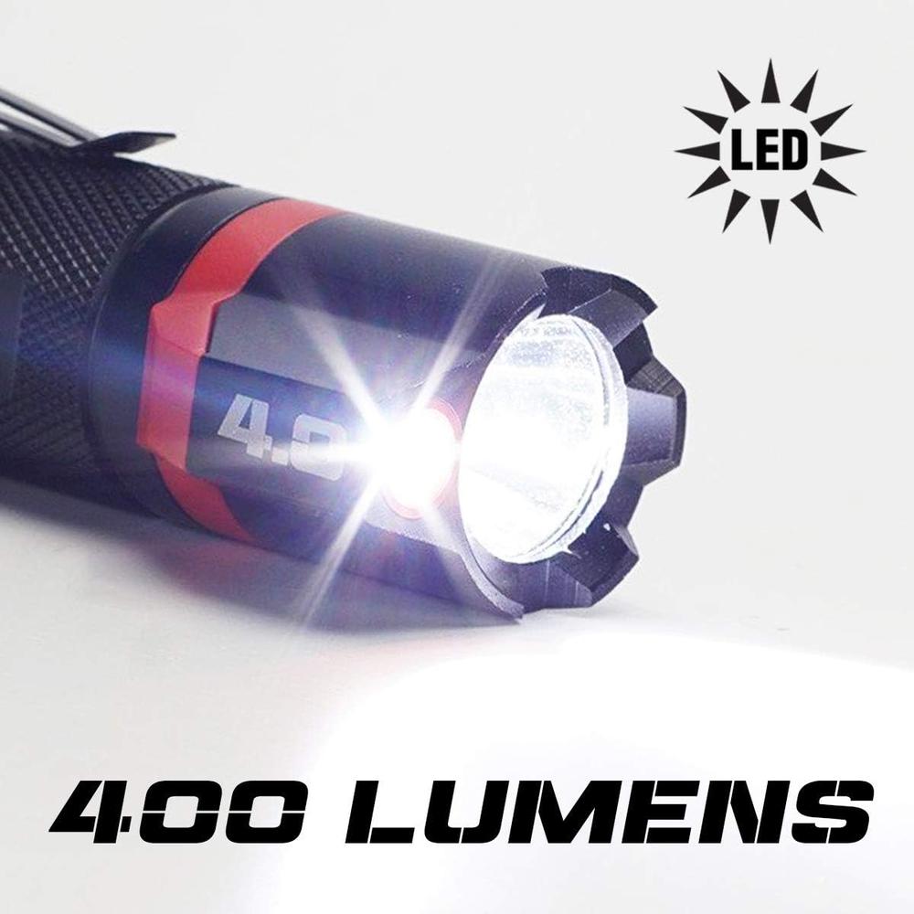 STKR 00339 B.A.M.F.F.™ 400 lm Black Tactical Dual-LED Flashlight