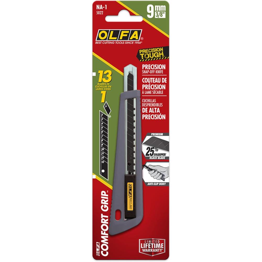 Olfa NA-1 9mm Rubber-Grip Precision Utility Knife