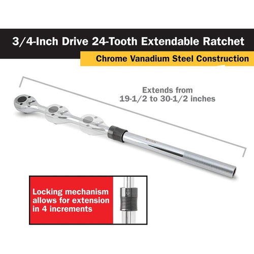 Titan Tools 12072 3/4 In. Drive Extendable Ratchet