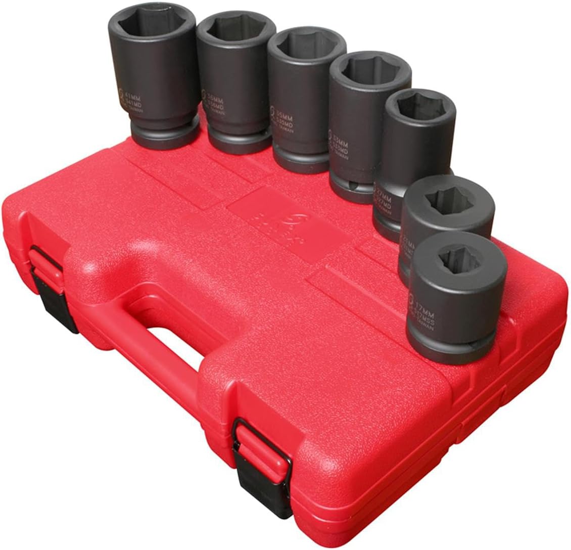 Sunex Tools 5697M 1" Dr. Metric Deep Impact Socket Set