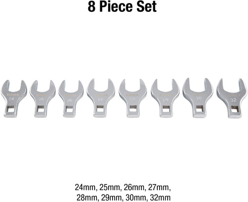 Sunex Tools 9730A - Ensemble de 8 clés à molette métriques géantes à entraînement 1/2"