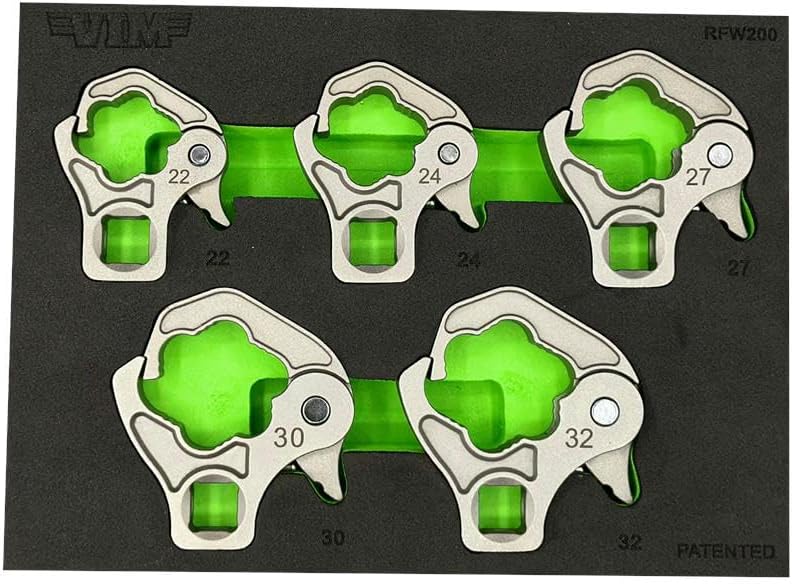 VIM Tools RFW200 5-pc 1/2" Dr. Large Ratcheting Flare Nut Wrench Set (22, 24, 27, 30, 32MM)