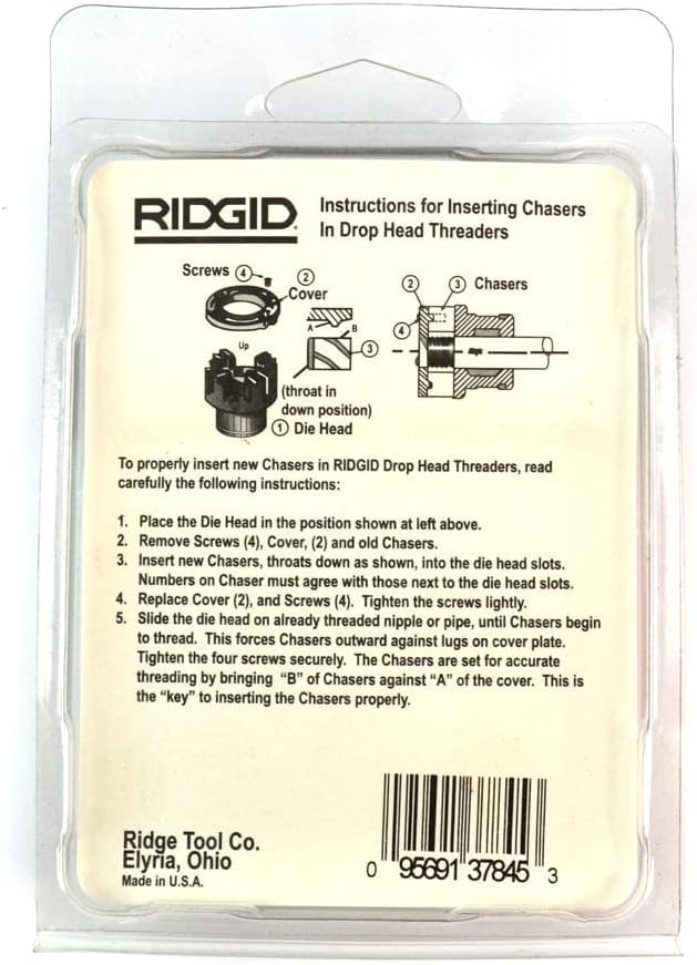 Ridgid 37845 Dies, 12R 1-1/2 Npt