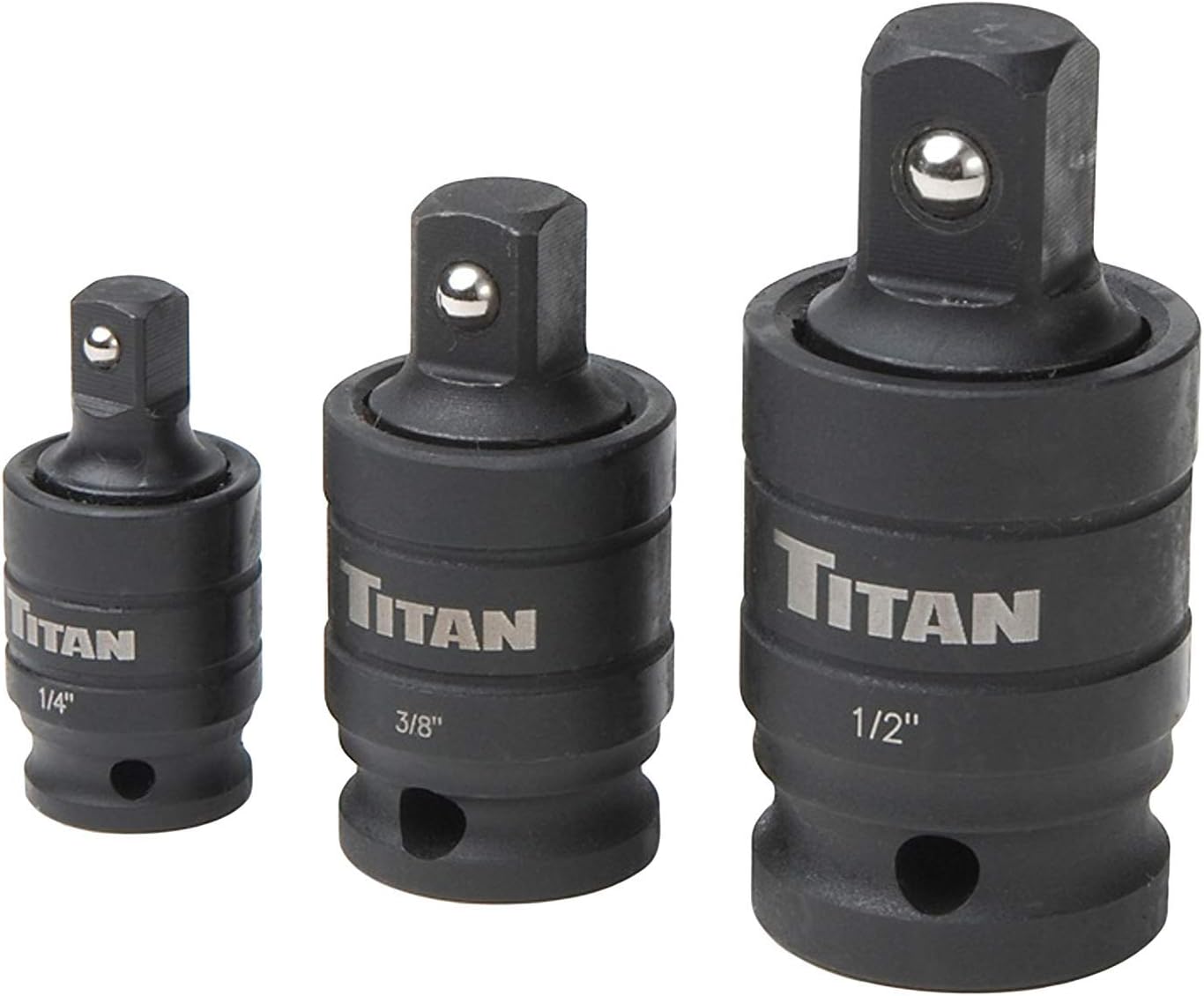 Titan Tools 16051 16151 Pin-Free Locking Impact U-Joint Set-3 Piece