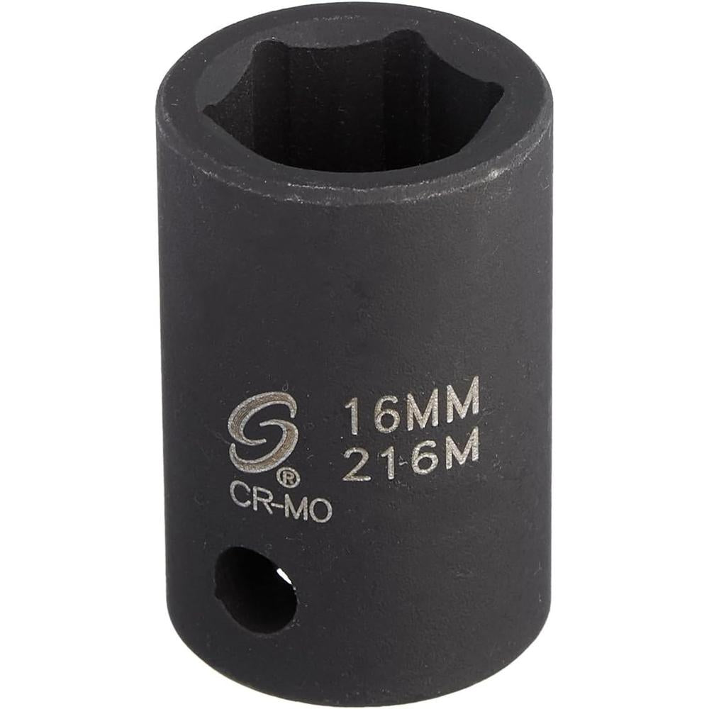 Sunex Tools 216M 1/2" DR. 16MM IMPACT SOCKET