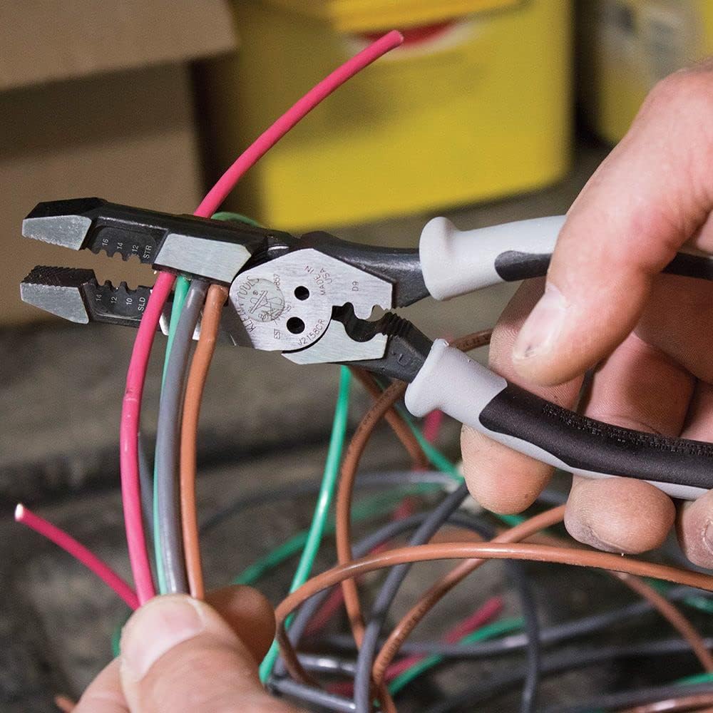 Pliers. Hybrid Multi Purpose Tool with Crimper. Bolt Shearing Holes & Stripper Klein Tools J215-8CR