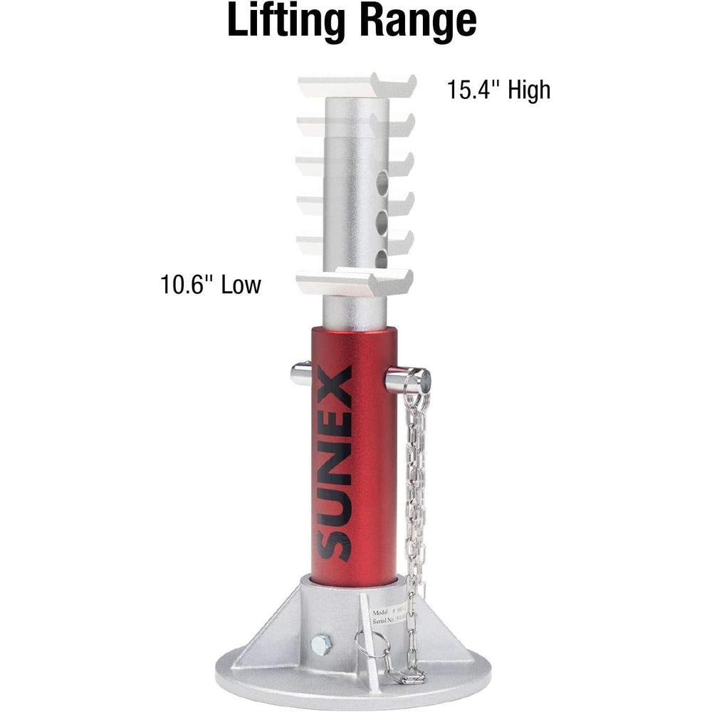 Sunex Tools 1003AJ 3 Ton Aluminum Jack Stand Pin Style (Pair)