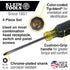 Klein Tools 85664 4 PC SQUARE-RECESS SCREWDRIVER