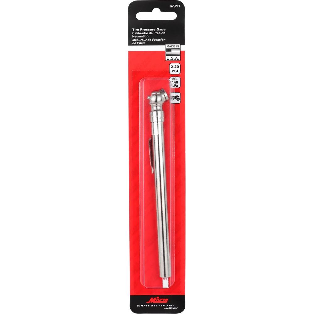 Milton Industries S-917 Low Pressure Tire Gage 2-20 Lbs