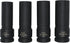 Astro Pneumatic 78204 4-Pc 1/2" Drive Thin Wall Lug Nut Impact Socket Set, 17.5Mm, 19.5Mm, 11.5Mm, 22.5Mm