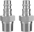 Legacy Manufacturing A53640FZ-2PK Flexzilla Pro High Flow Plug, 3/8" MNPT, 1/4" Body, 2-Pack