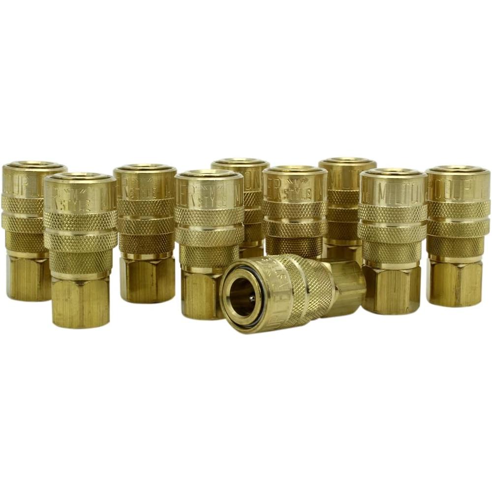 Milton Industries 715 1/4" FNPT M-Style Brass Coupler