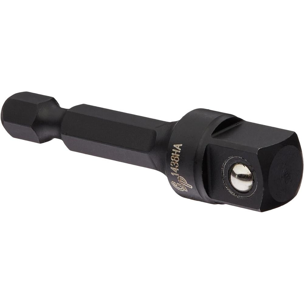 Grey Pneumatic 1438HA 1/4" Hex x 3/8" Square Adapter w/ball retainer