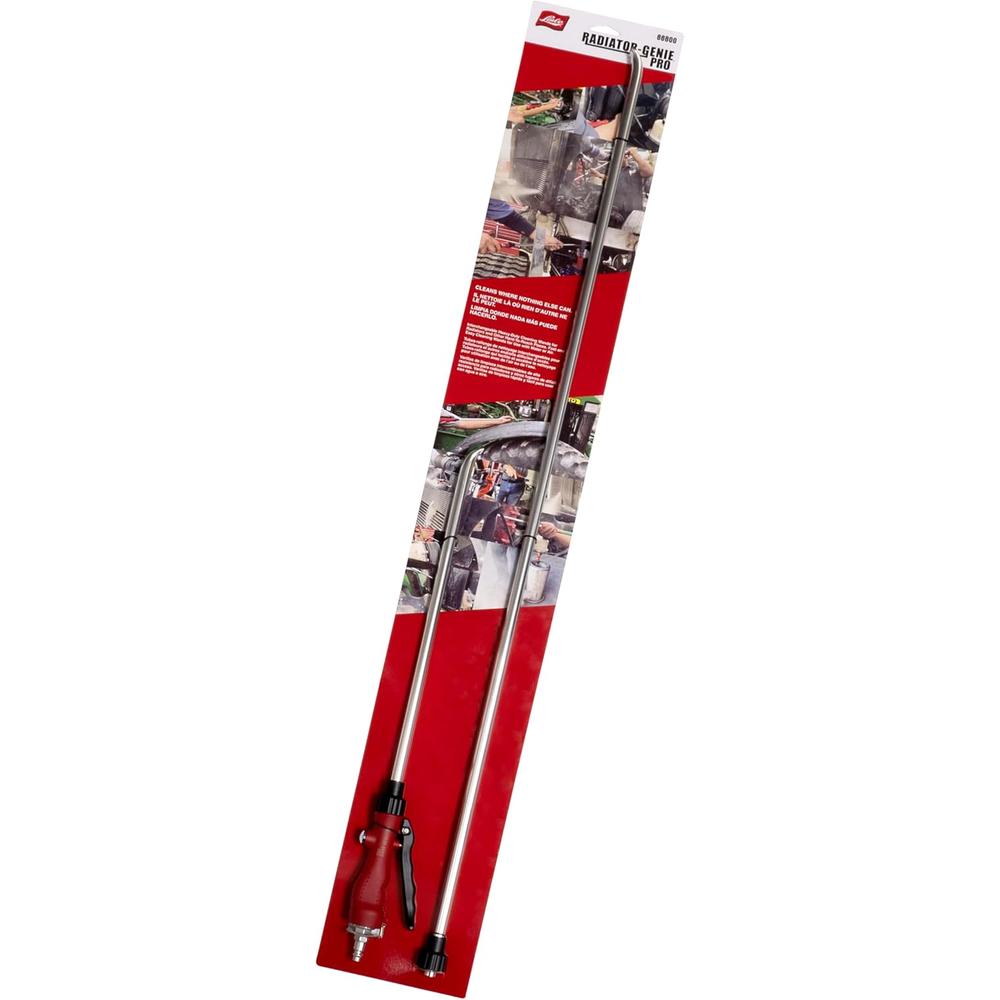 Lisle 88800 Radiator Genie Pro – Interchangeable 17" & 43" Heavy Duty Cleaning Wands For Use With Water Or Air