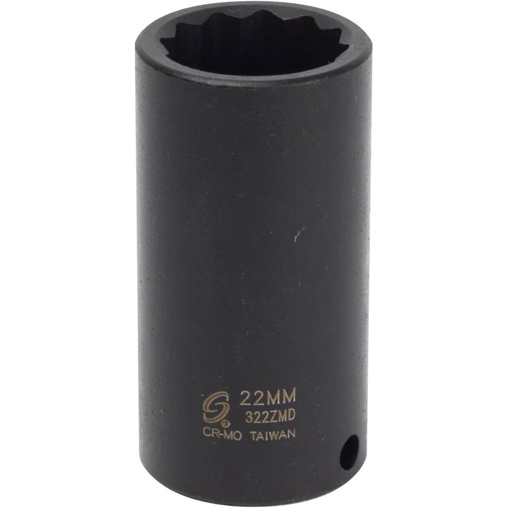 Sunex Tools 322ZMD 3/8 in. 22-mm 12-Point Deep Impact Socket