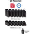 Sunex Tools 3330 3/8" Drive Master Impact Socket Set, 12 Pt., 29Piece, Metric, 8mm-22mm, Standard/Deep, Cr-Mo Steel, Heavy Duty Storage Case, Includes Universal Joint