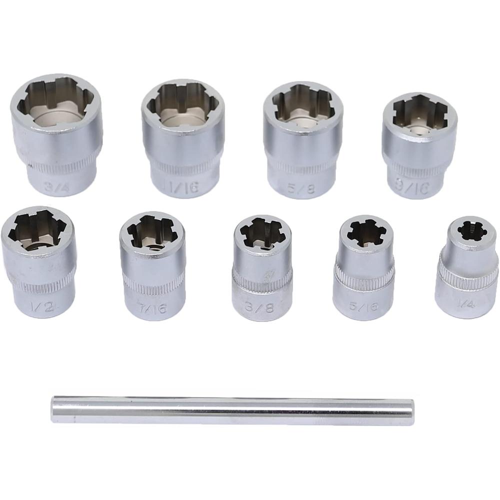 CTA Tools 1234 10-pc SAE Bolt Extractor Set - 1/4" to 3/4"
