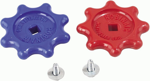Robinair 40449 REPL. VOLANTS MANIFOLD ROUGE ET BLEU, ENTRAÎNEMENT 1/4" (PAQUET DE 2)