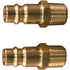 Milton S-760 1/4" MNPT HIGHFLOWPRO® V-Style Male Brass Plug (Pack of 2)