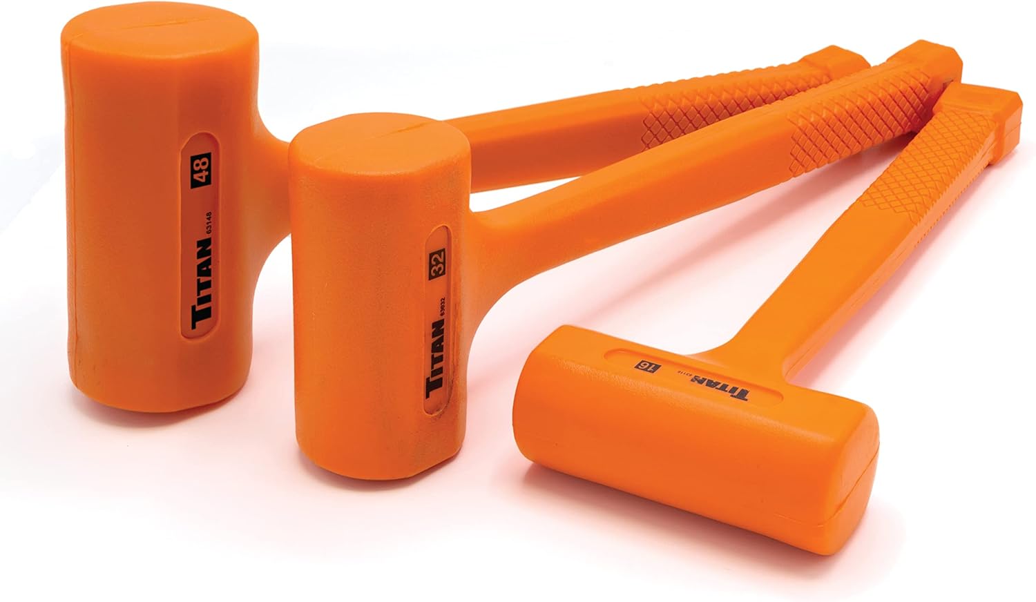 Titan Tools 63143 3-PC DOUBLE-FACED DEAD BLOW HAMMER SET, 16 OZ (1 LB), 32 OZ (2 LB), 48 OZ (3 LB)