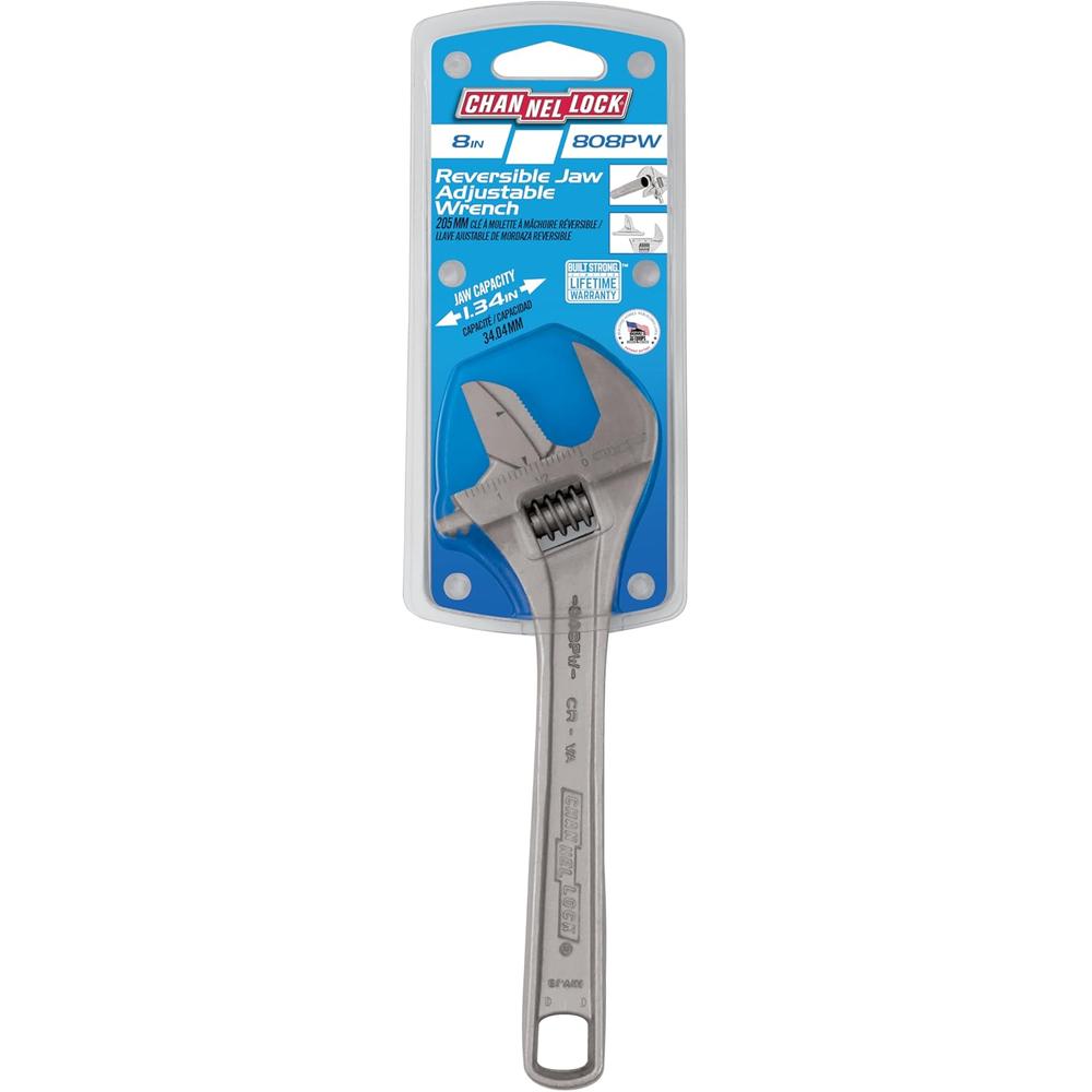 Channellock 808PW 8" Adj Wrench