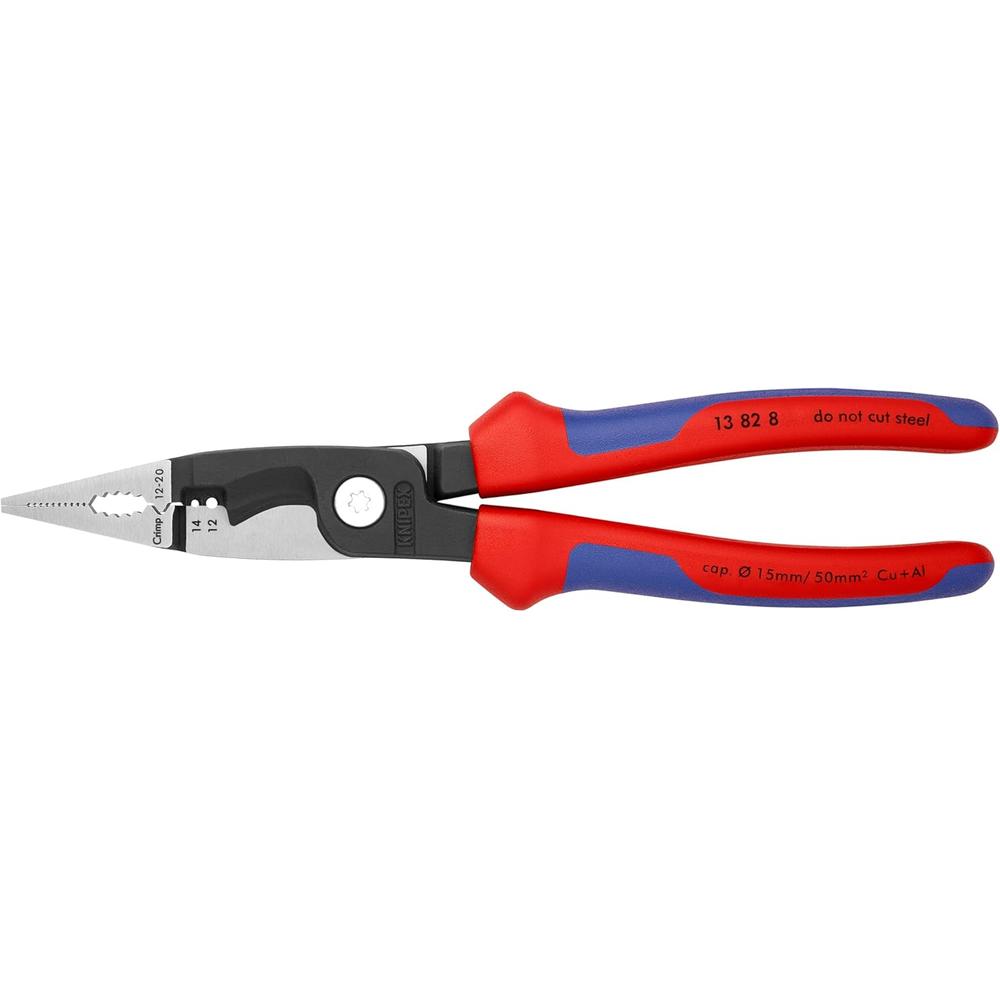 Knipex 13 82 8 Electrical Installation Pliers-Comfort Grip 12,14 AWG