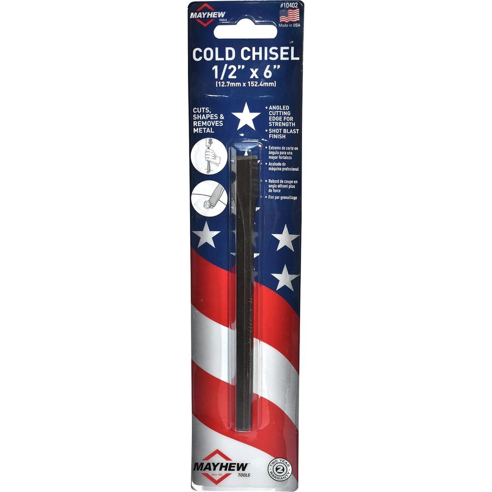 Mayhew Tools 10402 1/2" X 6" Cold Chisel, Carded