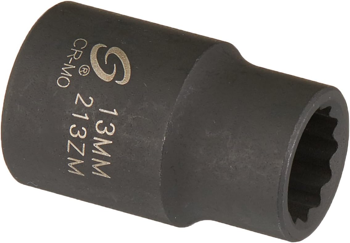 Sunex Tools 213ZM 1/2 in. Drive 13-mm 12-Point Impact Socket