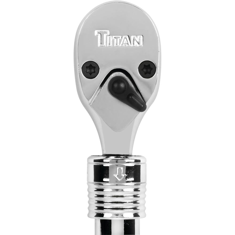 Titan Tools 12184 1/4" Drive Extendable Reversible Ratchet, Extends From 12-1/4" To 17-3/4", 72-Tooth