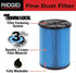 Ridgid 72952 Filter, Vf5000 Hi Efficency