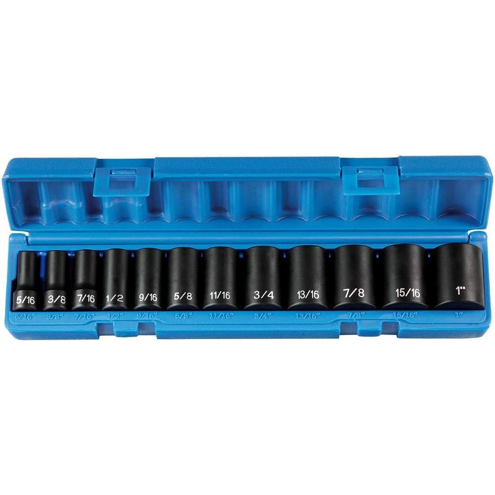 Grey Pneumatic 1213SD 3/8" Drive 12 Piece Semi-Deep Standard Set