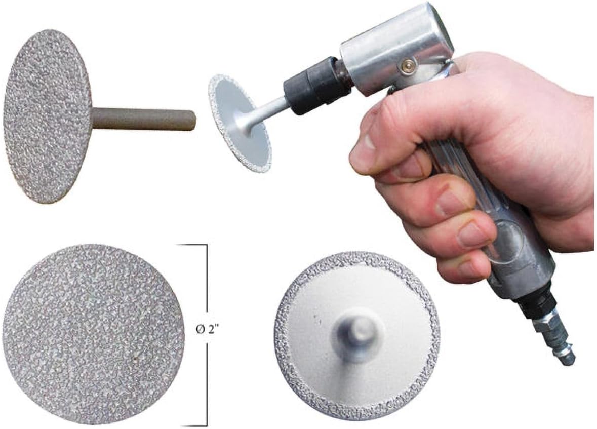 IPA Tools 8120 2" DIAMETER 3-IN-1 DIAMOND GRINDING WHEEL, GRIND, CUT & UNDERCUT, 1/4" SHANK