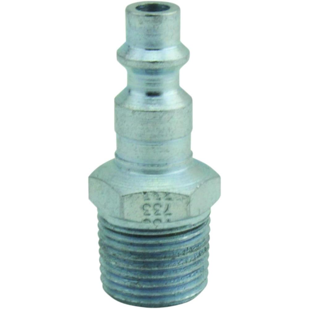 Milton Industries S-733 3/8" Male Plug M-Style, 2/Cd
