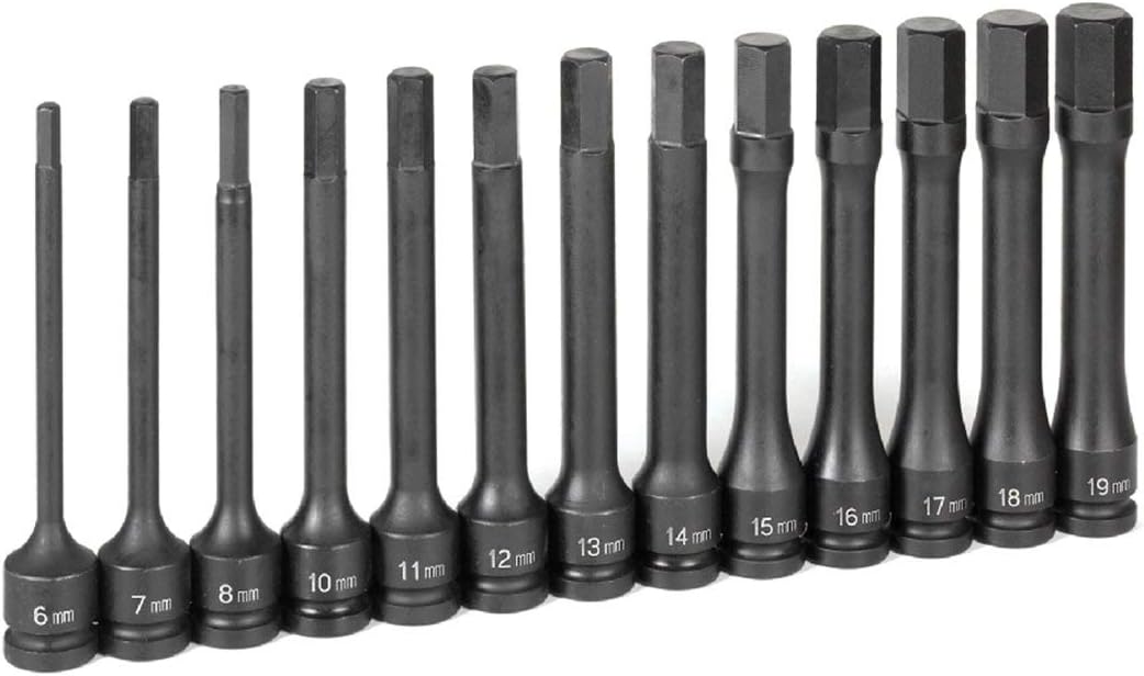Grey Pneumatic 1363MH 1/2" Drive 13 Pc. 6" Length Metric Hex Driver Set
